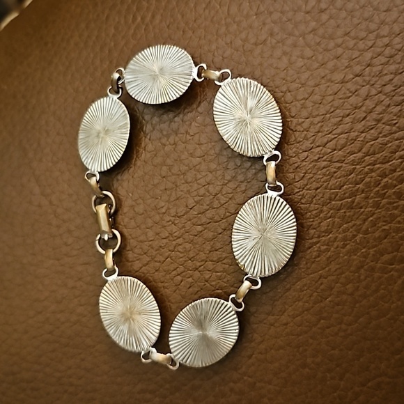 VTG 1970s Multi-gem Oval Cabochon Chain Bracelet - Picture 5 of 5